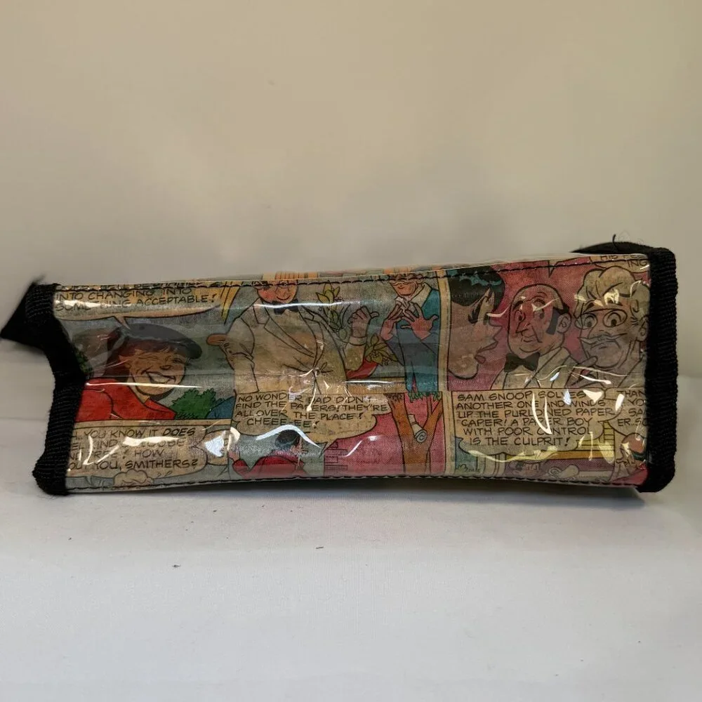 Vintage ARCHIE Comic Book Cartoon Zippered Makeup Bag Vinyl Pouch Case